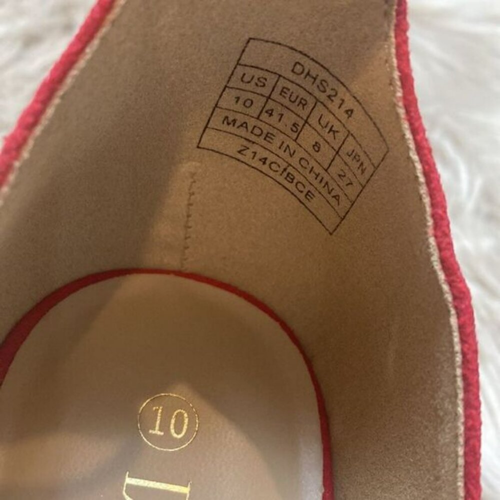 Dream Pairs Red Square Open Toe Low Block Chunky … - image 7